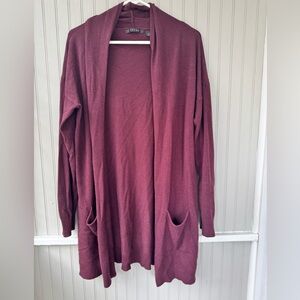 Cyrus Women's Burgundy Open Cardigan